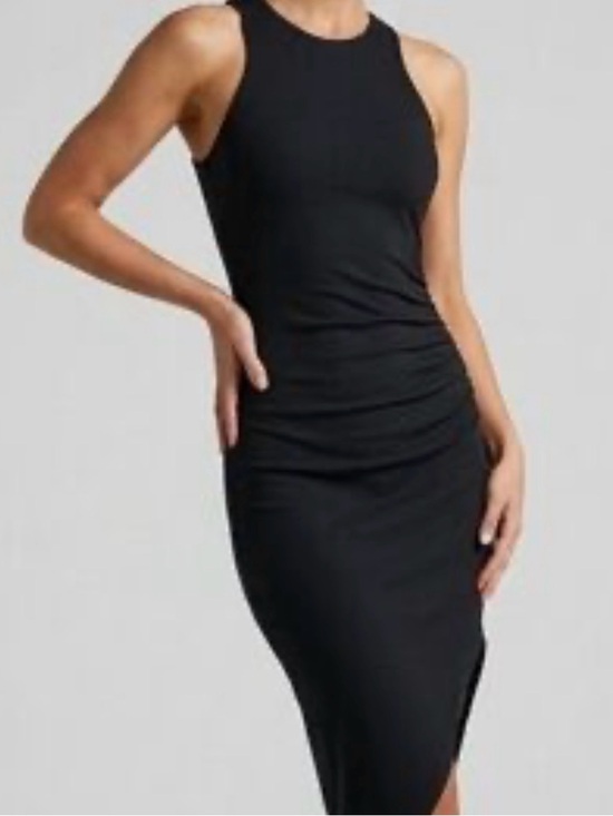 Premier Amour Dresses & Skirts - Sleeveless Asymmetrical Black Midi Dress - Brand Unspecified